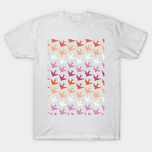 Lesbian Flag Bird Design T-Shirt